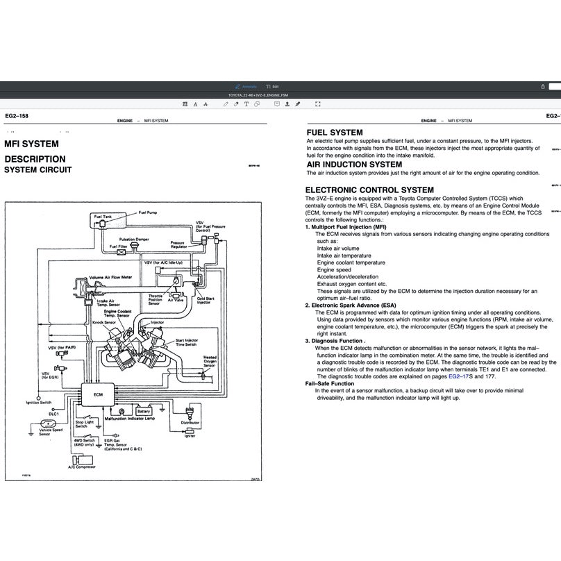 Toyota Engine 3VZ-E Service Repair Workshop Manual - page 4
